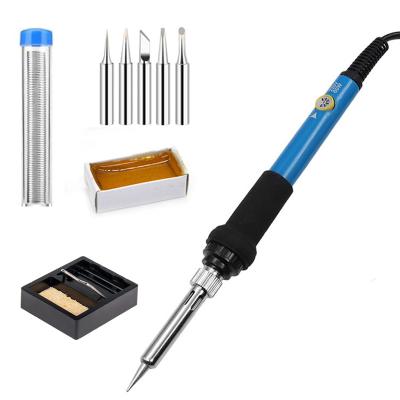 China Pencil Grip handskit 936 9pcs Soldering Iron 110V 220V 60W Thermostatic Electric Mini Solder Iron With 6pcs Soldering Tip Solder tin flux for sale