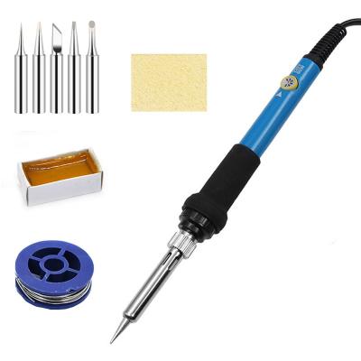 China Pencil Grip handskit 936 9pcs Electric Soldering iron 60W 110V/220V Adjustable Temperature Solder iron With 5pcs soldering tip/flux/ tin for sale