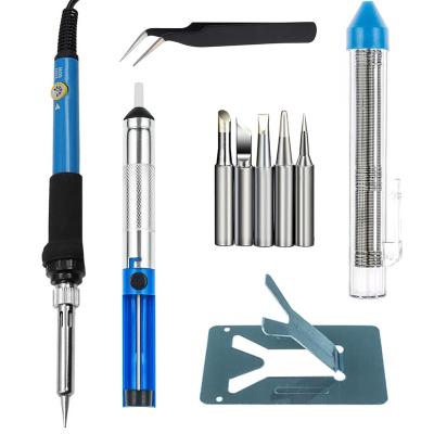 China Pencil Grip handskit 936 10pcs Soldering Iron 110V 220V 60W Thermostatic Electric older Iron With 5 Soldering Tip Solder wire 20g sucker for sale