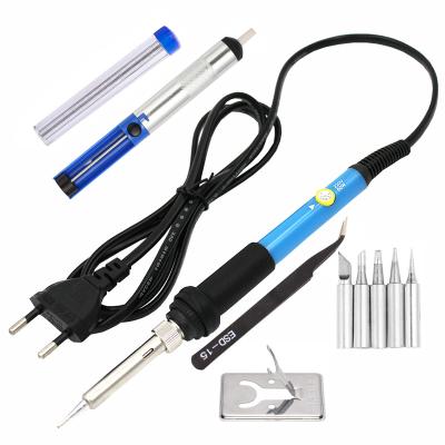 China Pencil Grip handskit 936 11pcs Soldering Iron 110V 220V 60W Thermostatic Electric Solder Iron With 5pcs Soldering Tip Solder tin sucker for sale