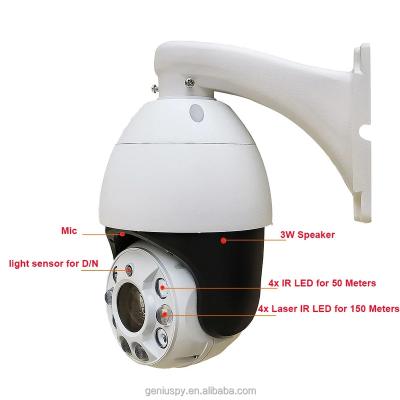 China Human Motion Tracking 3.5 Inch Optical CamHi 5MP Wireless 30X Humanoid MIC Speaker TF Card Recognition ZOOM IR PTZ Speed Auto IP Camera for sale
