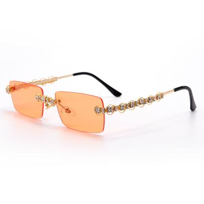 China Luxury Ladies Oculos De Sol Feminino Square Glasses Shades Diamond Rhinestone Sunglasses Female Mirror Rectangle Fashion Women BUTTERFLY for sale