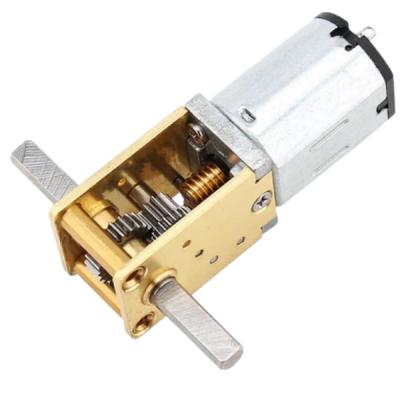 China 12mm N20 40rpm DC Gear Motor Mini Double Shaft Worm Gear Motor High Torque for sale