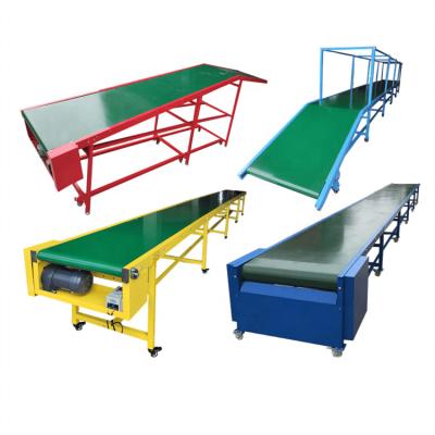 China Factory Wholesale Heat Resistant Customized PVC Stainless Steel Belt Conveyor Food Variable Speed Green Flat High Speed Belt for sale