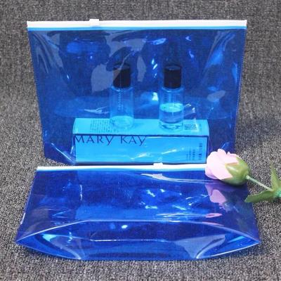 China 100% Eco-friendly China Customized Clear PVC Bag With Zipper Waterproof Cosmetic Packaging Bag for sale