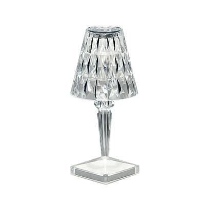 China Amazon Hot Sale Modern Luxury Acrylic Crystal Table Lamp Night Light Rechargeable Bedside Led Touch Control Light for sale