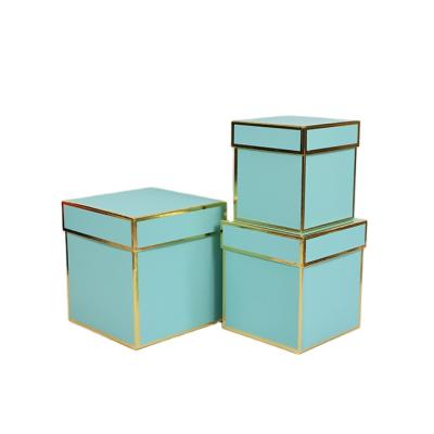 China Handmade Custom Cardboard Square Plain With Lid Gift Box Rose Bouquets Flower Decoration Paper Boxes Chocolate Packaging Gift Boxes for sale