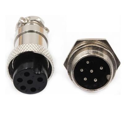 China Circular power aviation gx16 connector 6 pins m16 connector for sale