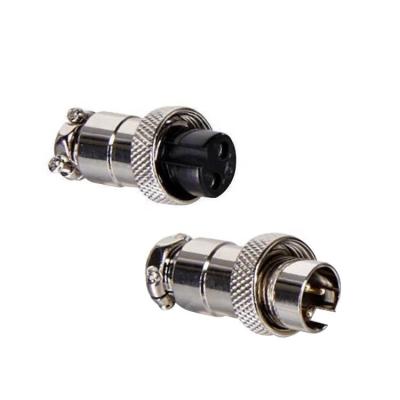 China Anti Loaded 16mm Automotive Straight Connector Male Plug Gx16 3pin Aviation Connectors Gx16 2pin for sale