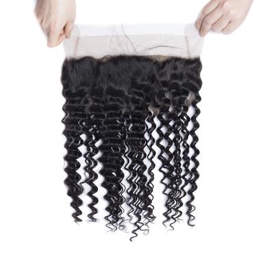 China 100% Human Hair Water Wave 360 Lace Frontal Closure With Baby Hair Pre Plucked Hairline 100% Natural Remy Human Hair for sale