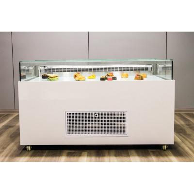 China COMPRESSOR Glass Cake Display Counter Fridge Cake Cabinet Refrigerated Showcase Cake Showcase for sale