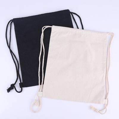 China Best Wholesale Reusable Cheap Dust Bags Blank Cotton Canvas Drawstring Bag Backpack With Logo for sale