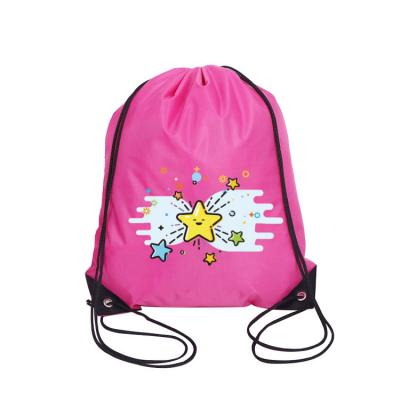 China Hot original reusable polyester drawstring bag factory sale custom drawstring backpack bag for sale