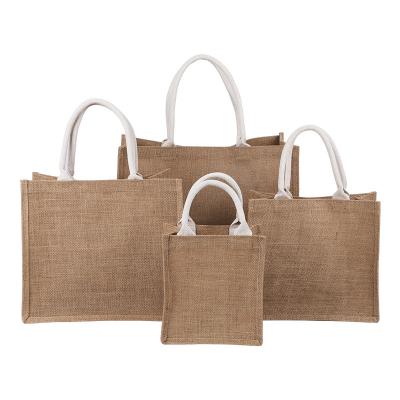 China Reusable Eco Friendly Jute Bag OEM Customized Printing Tote Bag With Inner Lamination for sale