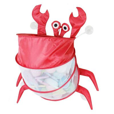 China American Style Baby Bath Toys Cute Storage Bag Strong Storage Organizer Duck Frog Mesh Net Toy Bath Play Bag Bathroom Water Toys For Kids for sale