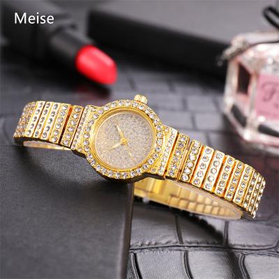 China Yiwu Coqi YY324 star fashion steel band quartz watch women automatic full diamond horizontal star band small round hip hop watch for sale