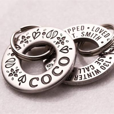 China Yiwu Coqi 28mm Stainless Steel Antique Round Personalized Dog/Pet ID Tag for sale