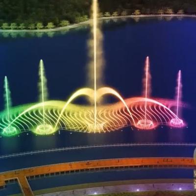 China Edelstahl-Pumpspray-Brunnen mit LED-Leuchten und Musiksignalsteuerung zu verkaufen