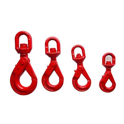 China Mining G80 Quality Fine Angle Turned Safety Hook Alloy Steel Revolving Hook for sale