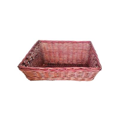 China Eco-friendly Customize Decorative Rattan Serving Tray Wicker Baskets For Sale for sale