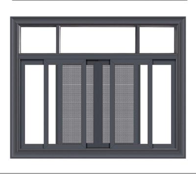 China Custom Magnetic Screen Aluminum Sliding Window Insulated Balcony Double Glass 3 Tracks Aluminum Sliding Door Windows And Window for sale