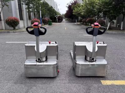 China Lithium /Lead-acid Battery Stainless Steel Pallet Truck Uniform Load Capacity 3000 KG for sale
