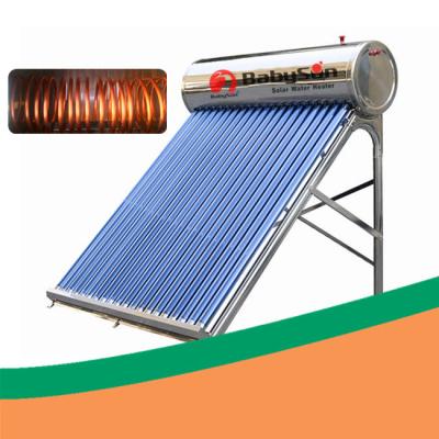 China Aquecedor de água solar 200L da bobina de aço inoxidável do cobre do tanque 304 que solda não à venda