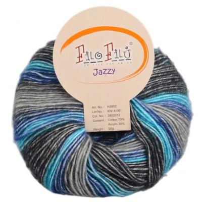 China Hot Selling Polyester Yarn Fancy Grey manufacturer hot sale good for hand knitting yarn for sale