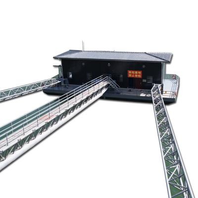 China Factory 30+project experience in water intake platform, outrigger water intake pump boat, reservoir, river boat floating pump station for sale