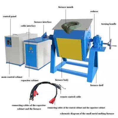 China Best Selling 2 Ton Gold Melting Induction Furnace Gold Ore Gold Refining Machine for sale