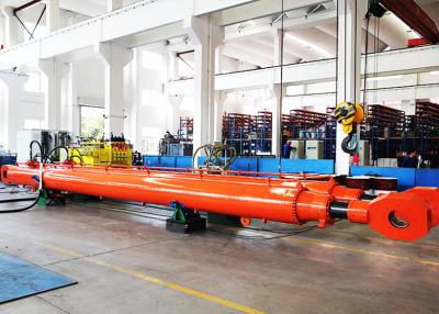 China 11m Dam Deep Hole Large Bore Hydraulic Cylinders Radial Gate 1000KN for sale