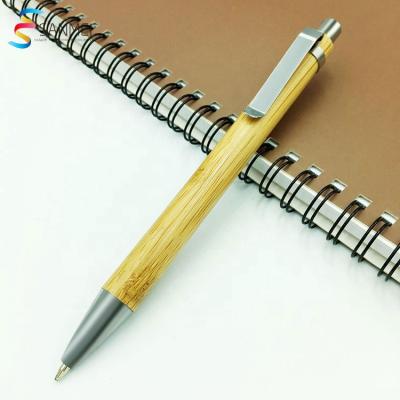 China Promotional Material Promotional Pen Natural Gift Set Wooden Eco-Friendly Bamboo Ball Pen for sale