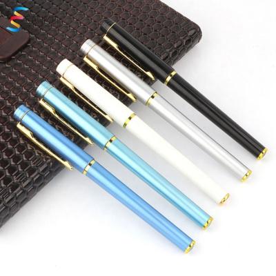 China Hotel Normal Black Plastic Promotional Blue High Quality Gift Custom Logo Gel Pen for sale