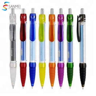 China Promotional Pen Advertising Custom Logo Lapiceros Printing Plastic Pull Out Banner Pen With Rubber Grip for sale