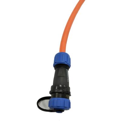 China Easy Installation Waterproof Circular Connector 3pin IP68 LED Power Cable Plug Socket Plugged Heavy Industrial Cable Connector for sale