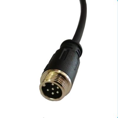 China Safety 5m cable GX12 M12 aviation plug connector 4pin 5pin 8pin waterproof injection straight main cable male female plug for sale