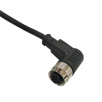 China Professional Custom Rectangle Industrial Automation M12 4-Pin Connector Injection Molding Cable M12 IP67 Connector Cord for sale