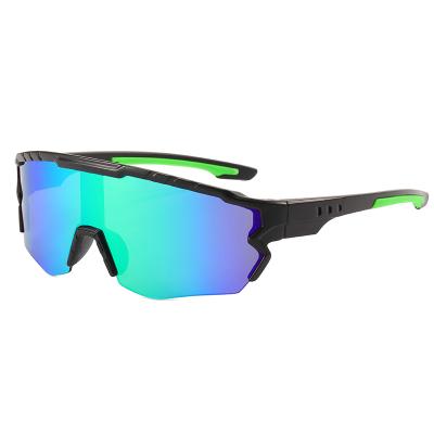 China Anti UV400 8306 Design Anti Glare Sports UV Proof Outdoor Comfortable One Piece Sunglasses Cycling Rise Fishing Sunglasses for sale