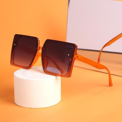 China Anti New Trend UV400 2021 Polycarbonate Big Frame Sunglasses Square Wholesale Personality Oversized Sunglasses For Women for sale