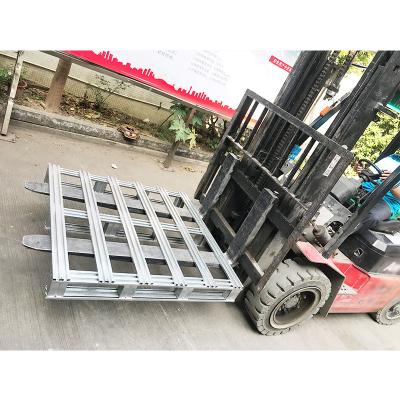 China Industrial Bilateral Steel Pallet Warehouse Factory Forklift Cold Storage Galvanized Pallet Warehouse Rack Steel Pallet for sale