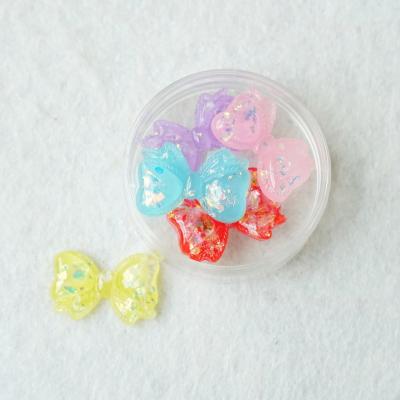 China Europe 200Pcs/Bag Candy Color Resin Flat Back Charms Bow Embellishments For Craft Scrapbooking Jewelry Making for sale