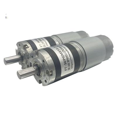 China 12V24V DC Motor 36mm Gearbox Reducer DC Planetary Gear Totally Enclosed Planetary Low Speed Motor For Home Appliances for sale
