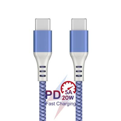 China Wholesale MP3/MP4 Player Nylon Braided USB3.1 kablo 5A High Speed 10Gbps Type C To Type To Usb C Fast Charging USB C Cabo Cable Ladekabel 3.0 for sale