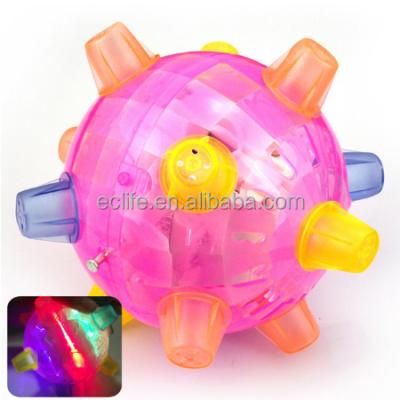 China Eco-Friendly Creative Children Led Light Up Ball Toys Colorful Flashing Dance Bouncing Jumping Ball for sale