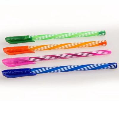 China Wholesale Creative Colored Insert Sleeve Oily Color 0.7mm Candy Stationery Glitter 2023 Student Ballpoint Pen Ballpoint Pen Tube Pull Pen for sale