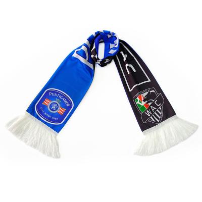 China Custom Printing Long Mesh Fabric Fleece Soccer Club Scarf Scarves for sale