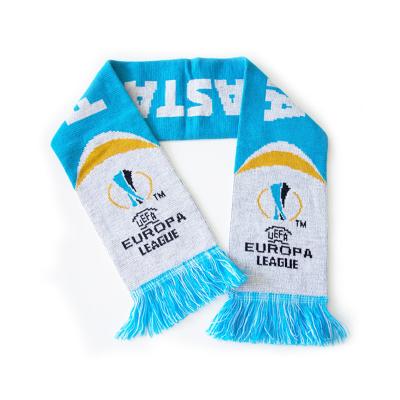China Wholesale Acrylic Long Double Sides Knitted Jacquard Sports Football Scarf for sale