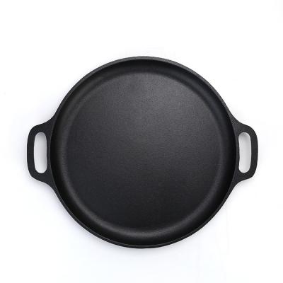 China Disposable Preseasoned Metal Type Cast Iron Pizza Pan for sale