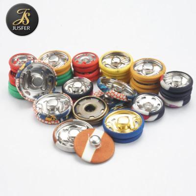 China Viable custom any size garment press metal snap fabric covered decorative button covers for sale