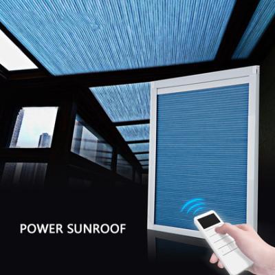 China Upper Open Honeycomb Blackout Blinds Skylight Motorized Cellular Shades for sale